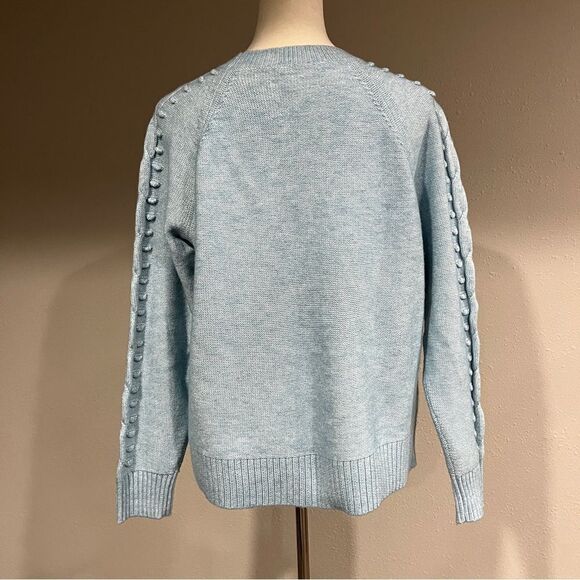 Loft long sleeve knit sweater pale baby blue - Picture 6 of 12
